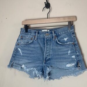 AGOLDE Cut Out Jean Shorts Size 25